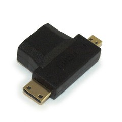 HDMI Female to Micro and Mini HDMI Male Dual Adapter