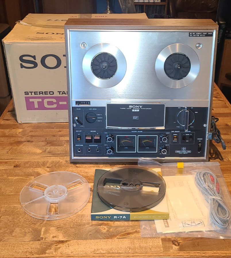 Sony TC-377 Reel To Reel Tape Deck Player Recorder Tapecorder Original Box CLEAN