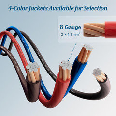 8 Gauge Wire 25FT, Primary Automotive Amplifier Power/Ground Wire, Car Battery C