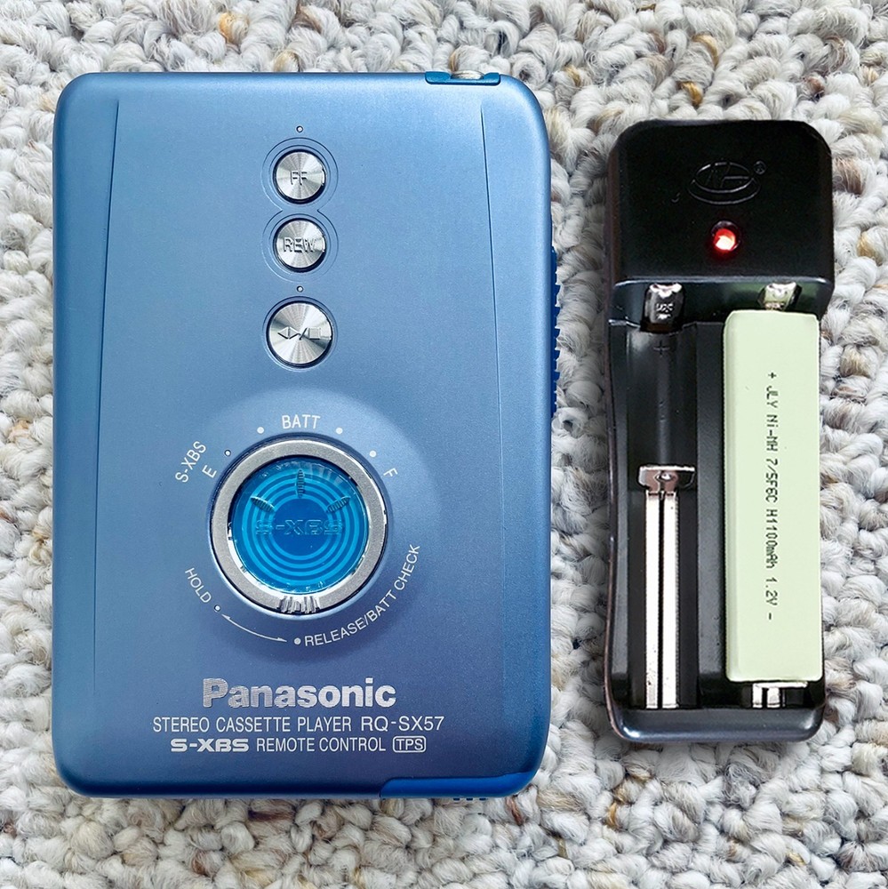 Panasonic SX57 Walkman Cassette Player, Awesome Blue ! Working ! #1486