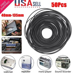 50Pcs Square Rubber Drive Belt for Cassette Player Recorder Walkman Repair Repla