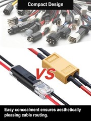 50pcs 2 Pin Waterproof Electrical Connector Car Automotive Wire Plug Terminal