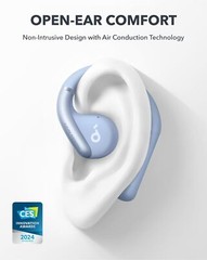 Soundcore AeroFit Open-Ear Headphones Snug Fit Ear Hook Earbuds Waterproof 4Mics