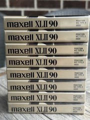 Maxell XLII 90 High Bias II Audio Cassette Tape 8 Pack, Sealed