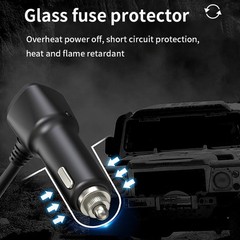 1to8 Multi Socket Car Cigarette Lighter Splitter USB Charger Adapter PD QC 120W