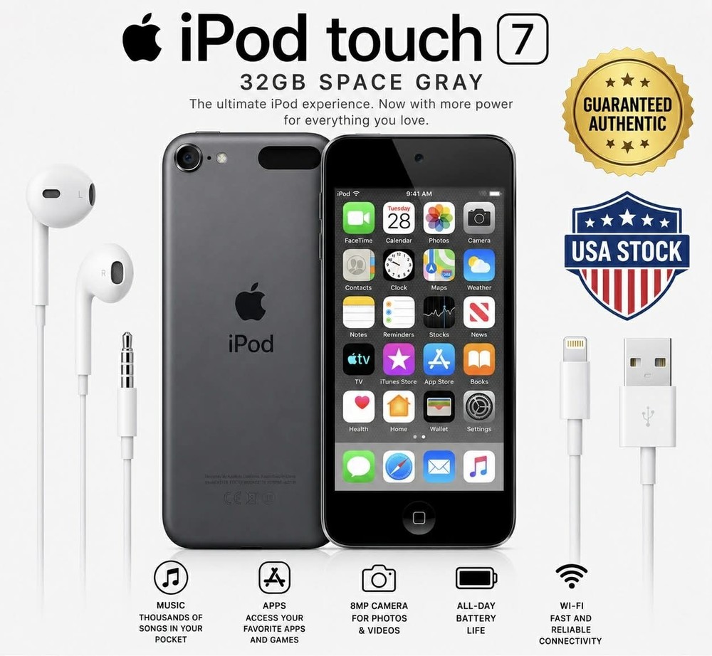 Apple 32GB iPod touch (7th Generation, Space Gray) USA STOCK