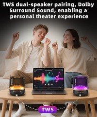 Bluetooth Speaker with HD Sound and Lights, Portable Wireless, Long-lasting b…