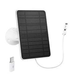 10W Solar Panel Charger for Security Camera Waterproof & Adjustable Wall Mount