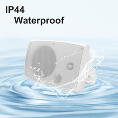 800W Waterproof Bluetooth Outdoor Speakers – 4 White Wall Mount Speakers