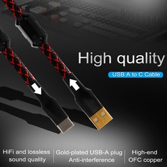 HiFi USB C To A Cable USB Type C To A Audio Data Cable 5N DAC otg macbook Cable