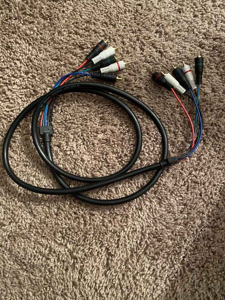 6FT COMPONENT VIDEO CABLE WITH AUDIO 5 RCA RED GREEN BLUE RGB for HDTV DVD VCR