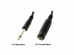 6 10 15 25 50 100FT 1/4″ 6.35mm Mono Male to Female Audio Extension Cable Cord
