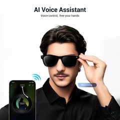 2in1 Photochromic Smart Glasses Sunglasses Bluetooth 6.0 Speaker Calling Music