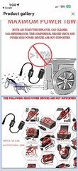 USB C Male to 12V Cigarette Lighter Socket Adapter 12V 18W Power Cable for Dash