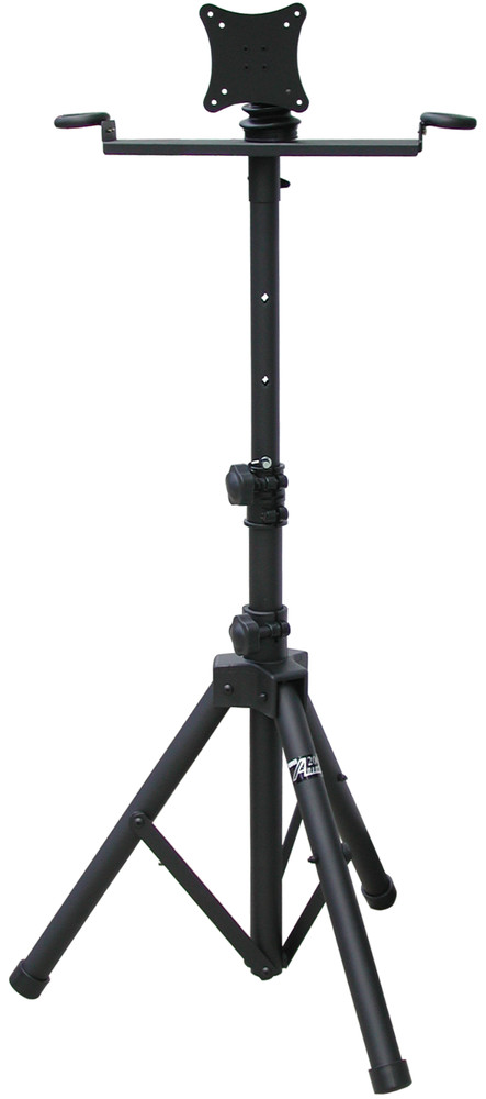 Audio2000’S AST420Y LCD Monitor Karaoke Stand with Tripod Legs, Black MR