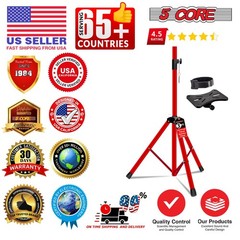 5 Core Speaker Stand Adjustable 31 to 36″ PA DJ Tripod Heavy Duty w 35mm Mount
