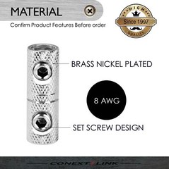 2 Wire Coupler Terminal Butt Connector 8 GA AWG Gauge Joiner Barrel Set Screw