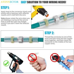 400PCS Waterproof Solder Seal Sleeve Heat Shrink Butt Wire Connectors Terminals