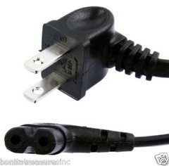 New 6 FT foot Feet angled AC power cord figure 8 2 prong For TV LED Television