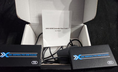 60M 1080P@60Hz FHD HDMI Extender Over Cat6/7 TX/RX Set Black w/ Adapter
