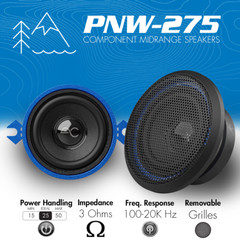 AudioControl PNW-275 2.75″ Component Midrange Speakers PNW Series High-Fidelity