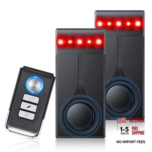 108dB Car Alarm System, Car Anti-Theft Vibration Sensor Two Alarm(one remote)