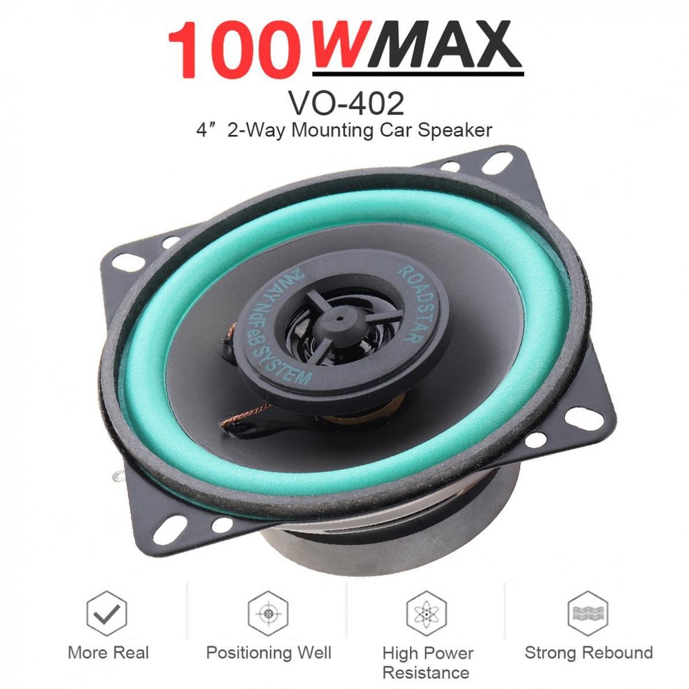 Universal 4 Inch 100W HiFi Coaxial Car Audio Speaker Ultra-thin Modified Speake