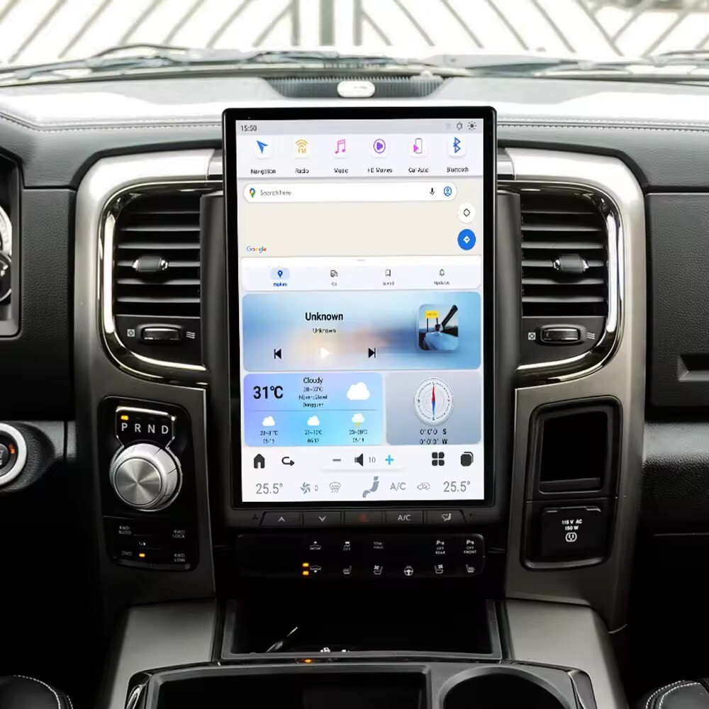 14.4″ Android 13 Tesla Screen Carplay Gps Radio 8+128gb For Dodge Ram 2013-2018