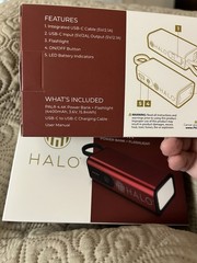 Halo Power Bank + Flashlight Pal 4.4K Red lot of 2