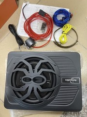 10″ 1200W Slim Under-Seat Subwoofer Powered Car Sub with Amp Speaker System kit