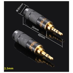 3.5mm 4.4 2.5mm Female Male Stereo Audio Cable Headphone Jack Plug Connector Lot