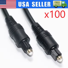 6FT Digital Fiber Optic Audio Cable Cord Optical TosLink for TV DVD AMP USA Lot
