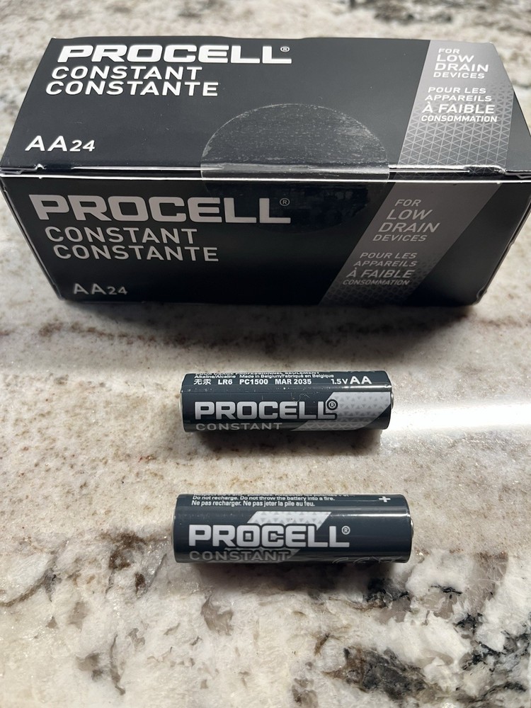 Procell AA Alkaline Batteries 24 Pack 1.5V for Low Drain Devices PC1500
