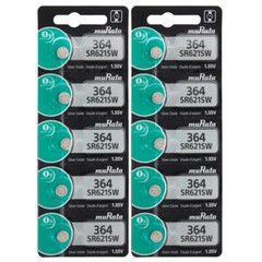 Murata Replaces Sony 364 SR621SW 1.55V Silver Oxide Watch Batteries X 100