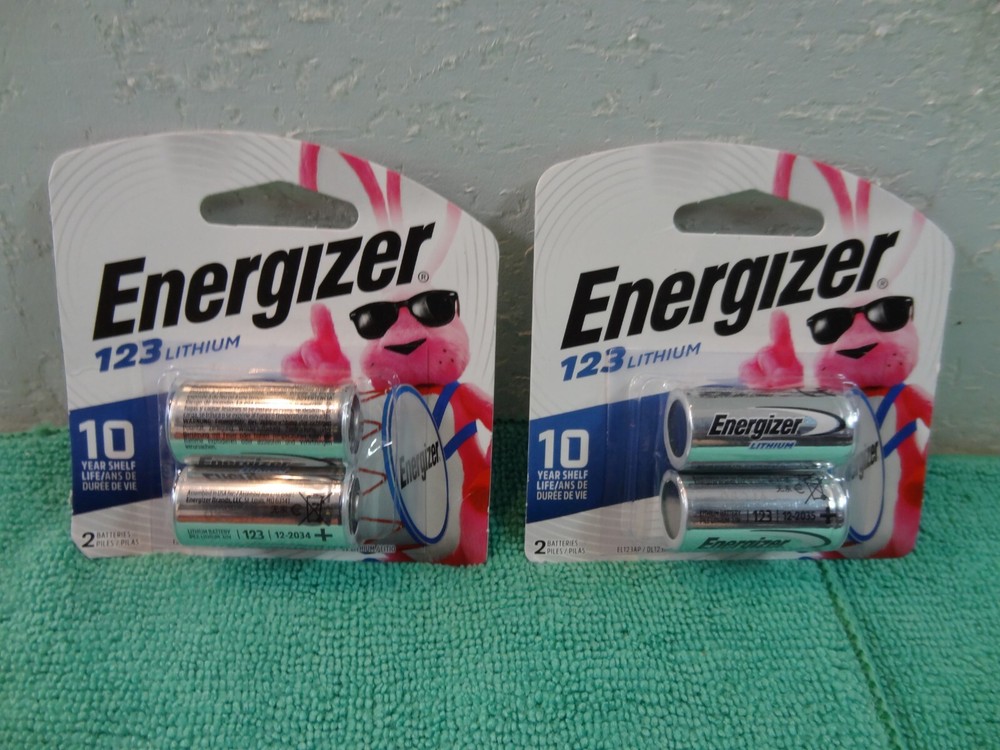 2-Packs Energizer Lithium 123 Batteries 4 Total 12-2033 + Free Shipping
