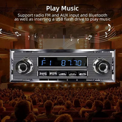 1 Din Car Radio MP3 Player Classic Car Retro Audio Stereo Support FM AUX EQ USB