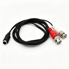 S-Video Y Splitter Cable 4Pin S-VHS SVHS Male to Dual BNC Male Connector Adapter
