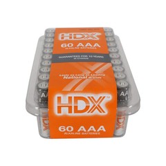 AAA Alkaline Battery 60-Pack , Stainless steel cover , lasts up to 10-years