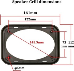 Speaker Grill Cover for 4×6 Car Speakers ABS Plastic Metal Mesh 2 Pack