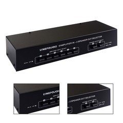 6 Amp in 2-Way Out Passive Amplifier Speaker Switcher Stereo Audio Switch Box