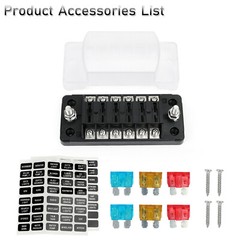 6 Way Auto Car Marine Fuse Box Block Holder Board Kit Waterproof 12V