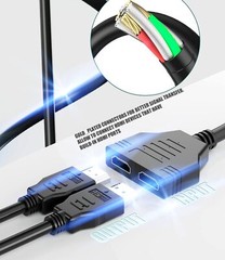 4K HDMI Cable Adapter Male To Dual Female 2.0 Converter 1 in 2 out Splitter lot