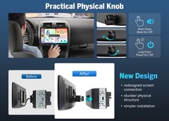 Android Auto Double 2DIN Car Stereo Head Unit Wireless CarPlay GPS 4G LTE WiFi6