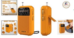 Vibrant Orange D220 Portable Radio – Easy to Use AM/FM/SW Receiver for All Ages