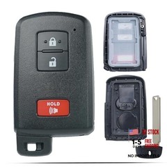 Smart Key Fob Shell Case Replacement Fits for Toyota Tacoma Tundra RAV4 Prius