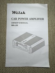 Welsh Audio WA-2K Amplifier (1/0 Inputs) 2400 Watts RMS