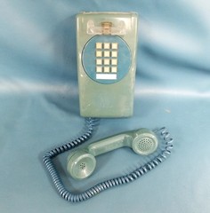 VTG Cortelco AT&T Deep Teal Wall Mount Landline Push Button Telephone Untested