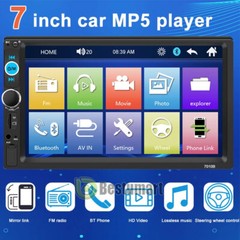 7″ Double Din Car Stereo IOS/Android MP5 Player FM GPS Navigation Bluetooth+CAM