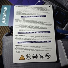 Awesafe Adult Watersport Universal Life Vest Adult X-Small/Small, Blue NEW