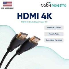 HDMI Cable Black 4K 60Hz Gold Plated 1.5-50FT Multipack LOT